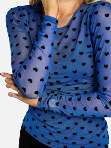 Liberte Essentiel - Top ' MESH ' em azul