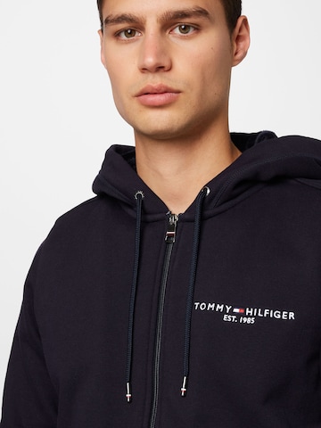 TOMMY HILFIGER Sweatjacke in Blau