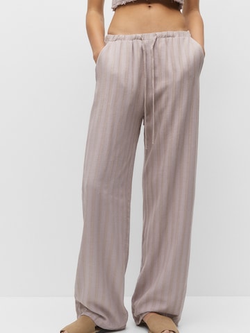 Pull&Bear Szeroka nogawka Spodnie w kolorze brązowy: przód