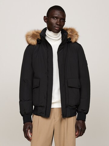 TOMMY HILFIGER Winter jacket 'Rockie' in Black: front