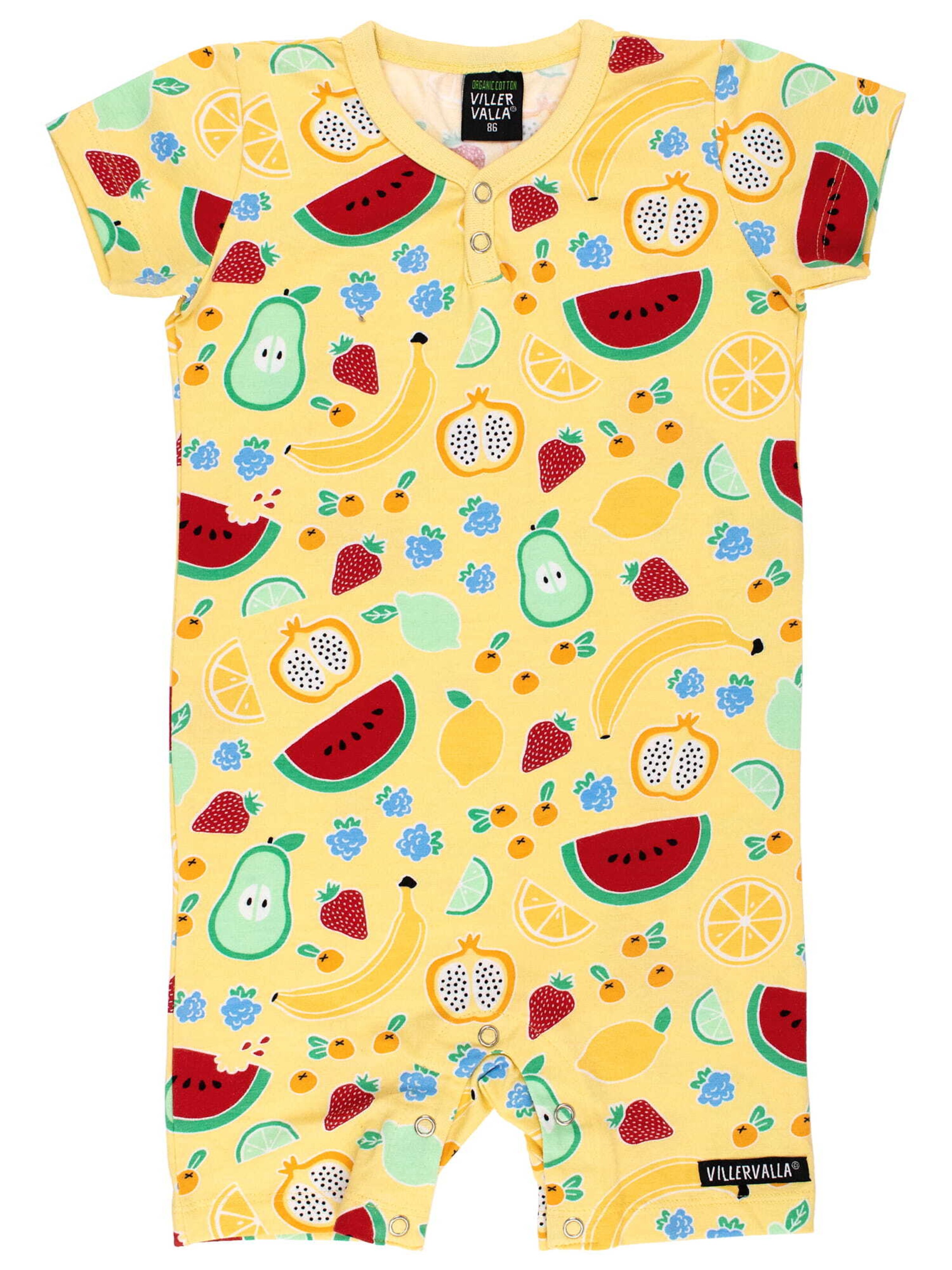 Villervalla Strampler in Gelb: Vorderseite