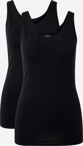 uncover by SCHIESSER Undershirt 'Uncover' in Black: front