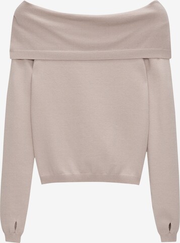 Pull-over Pull&Bear en gris : devant