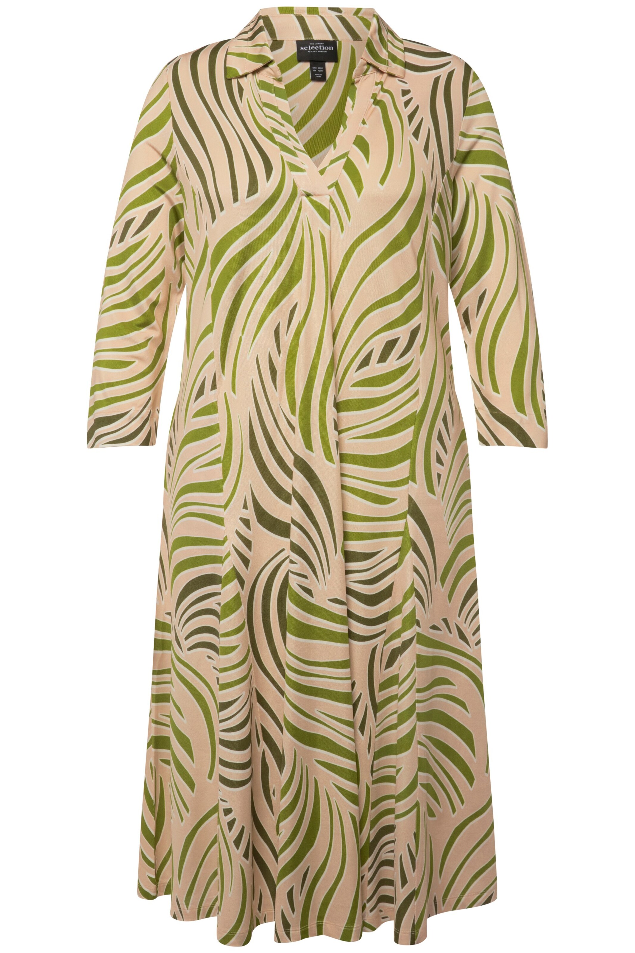 Ulla Popken Kleid in Beige: Vorderseite