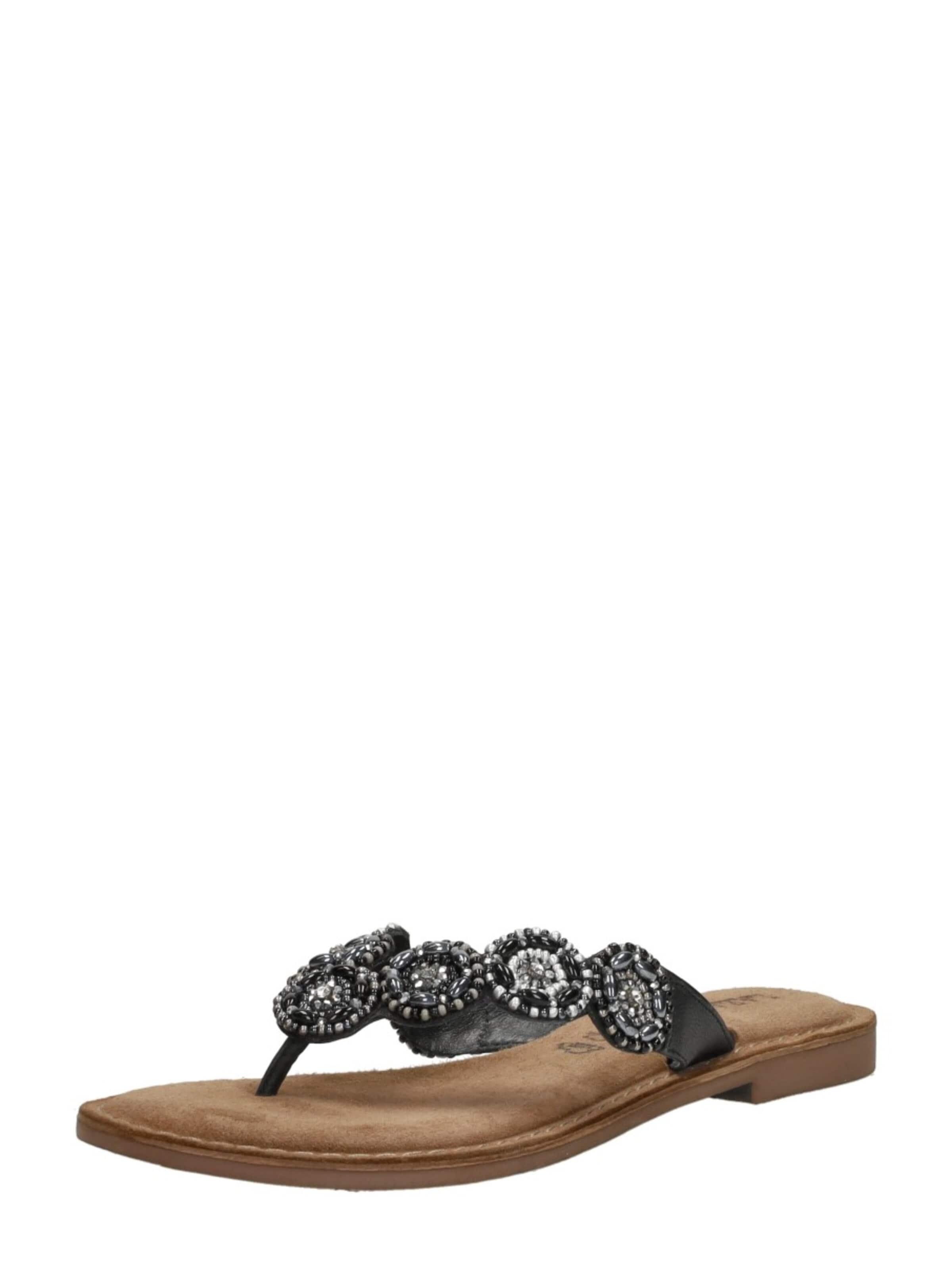 LAZAMANI Teenslipper 'Teenslippers' in Zwart