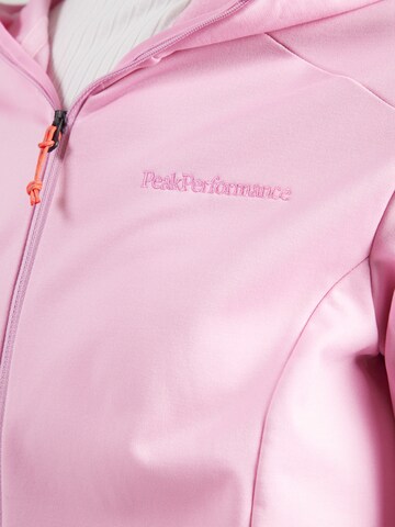 PEAK PERFORMANCE Sports sweat jacket in Pink