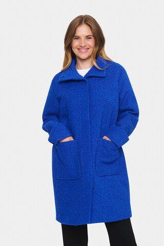 SAINT TROPEZ Tussenmantel 'Ferddy' in Blauw: voorkant