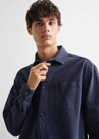 MANGO TEEN Between-Season Jacket 'Over2' in Blue