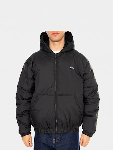 Obey Between-season jacket 'RETREAT HOODED JACKET BLACK' in Black