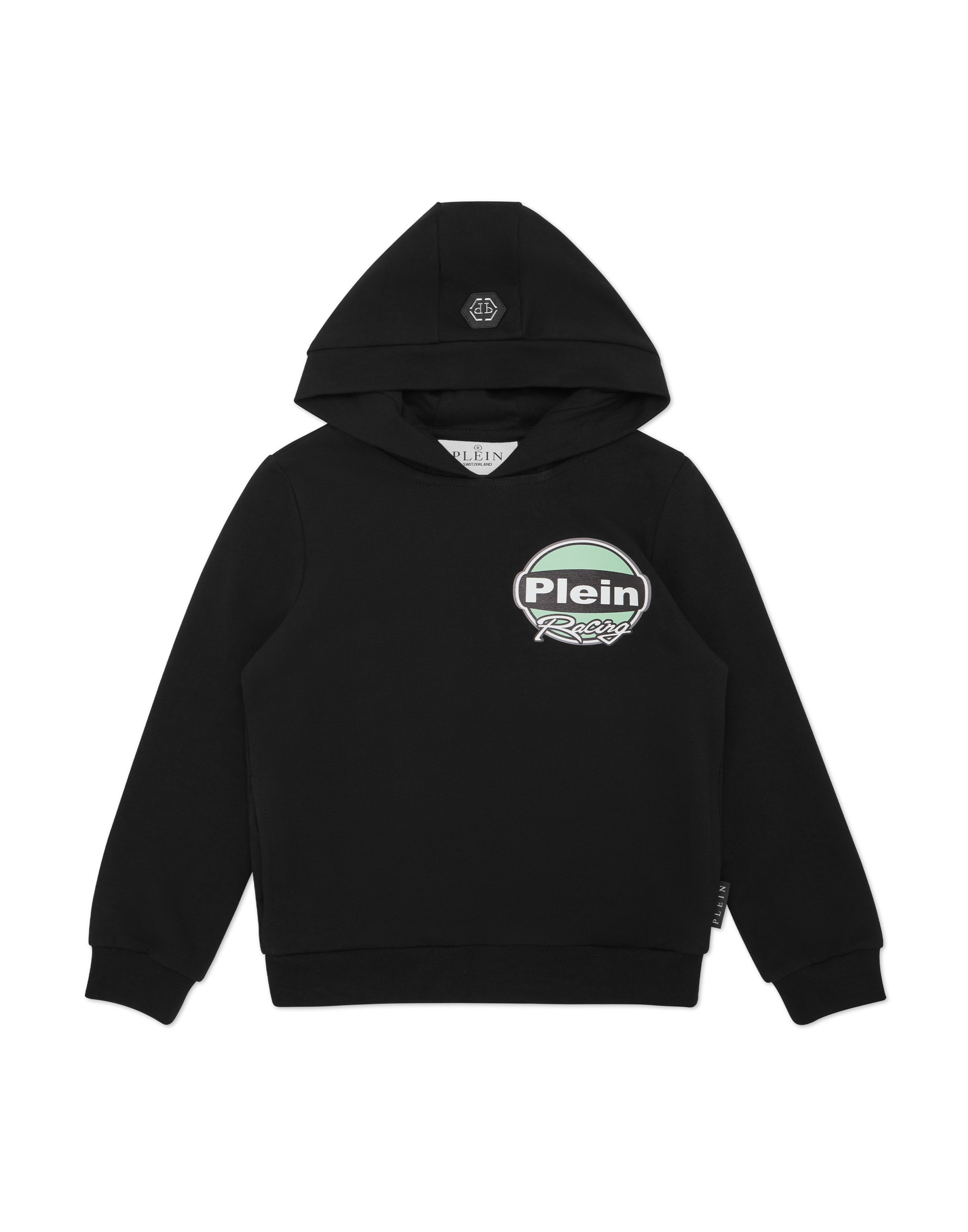 Philipp Plein - Sudadera 'Racing' en negro: frente