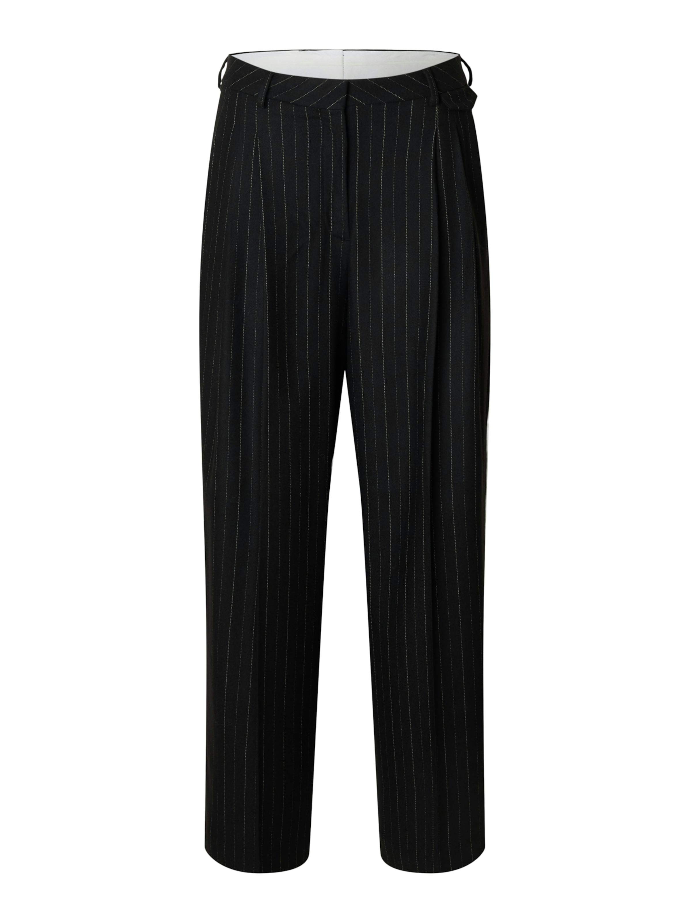 SELECTED Loosefit Παντελόνι πλισέ 'SLFMalia Manteco' σε μαύρο: μπροστά