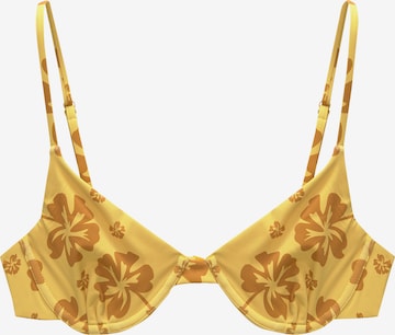 Pull&Bear T-Shirt Bikinitoppi värissä keltainen: etupuoli