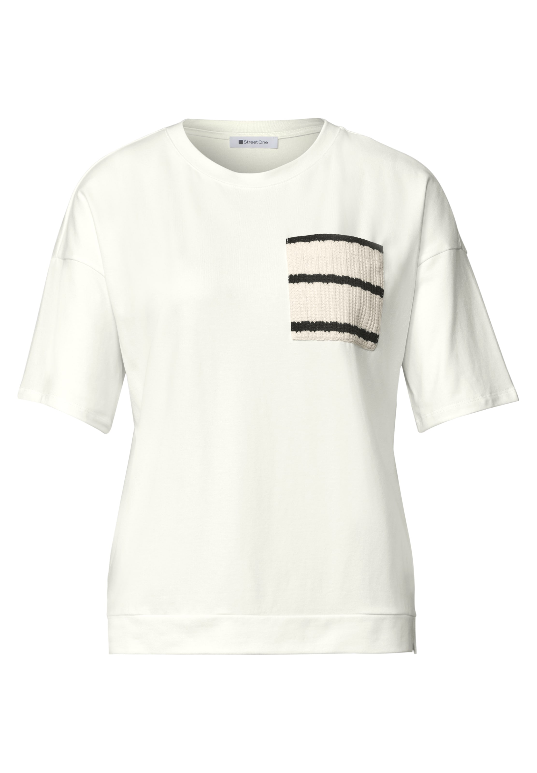 STREET ONE Shirt in S in Black / Off white, Item view