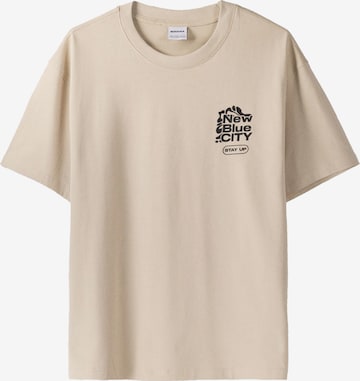 T-Shirt Bershka en beige : devant