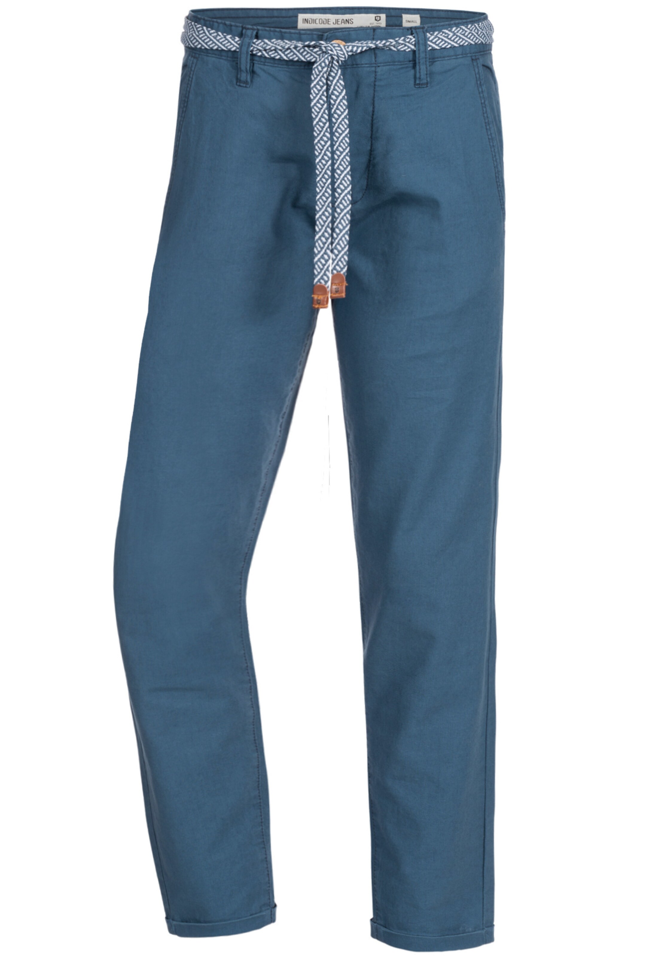 INDICODE JEANS Chino 'Bryne' in Blauw: voorkant