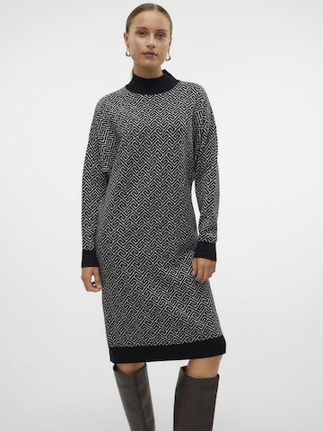 VERO MODA Knitted dress in Black: front