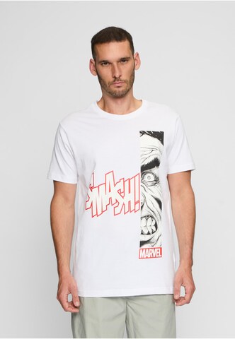 Merchcode T-Shirt 'Angry Hulk' in Weiß: Vorderseite