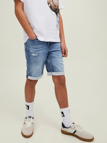 Jack & Jones Junior Слим фит Дънки 'Rick' в синьо: отпред