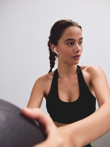Next Bustier Sport-BH in Schwarz: Vorderseite