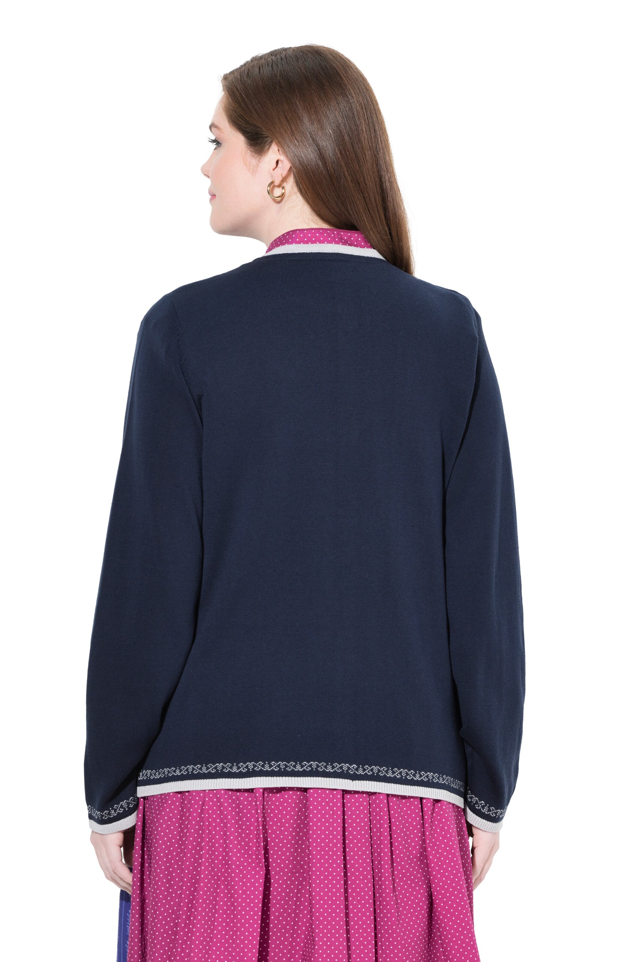 Ulla Popken Strickjacke in Blau