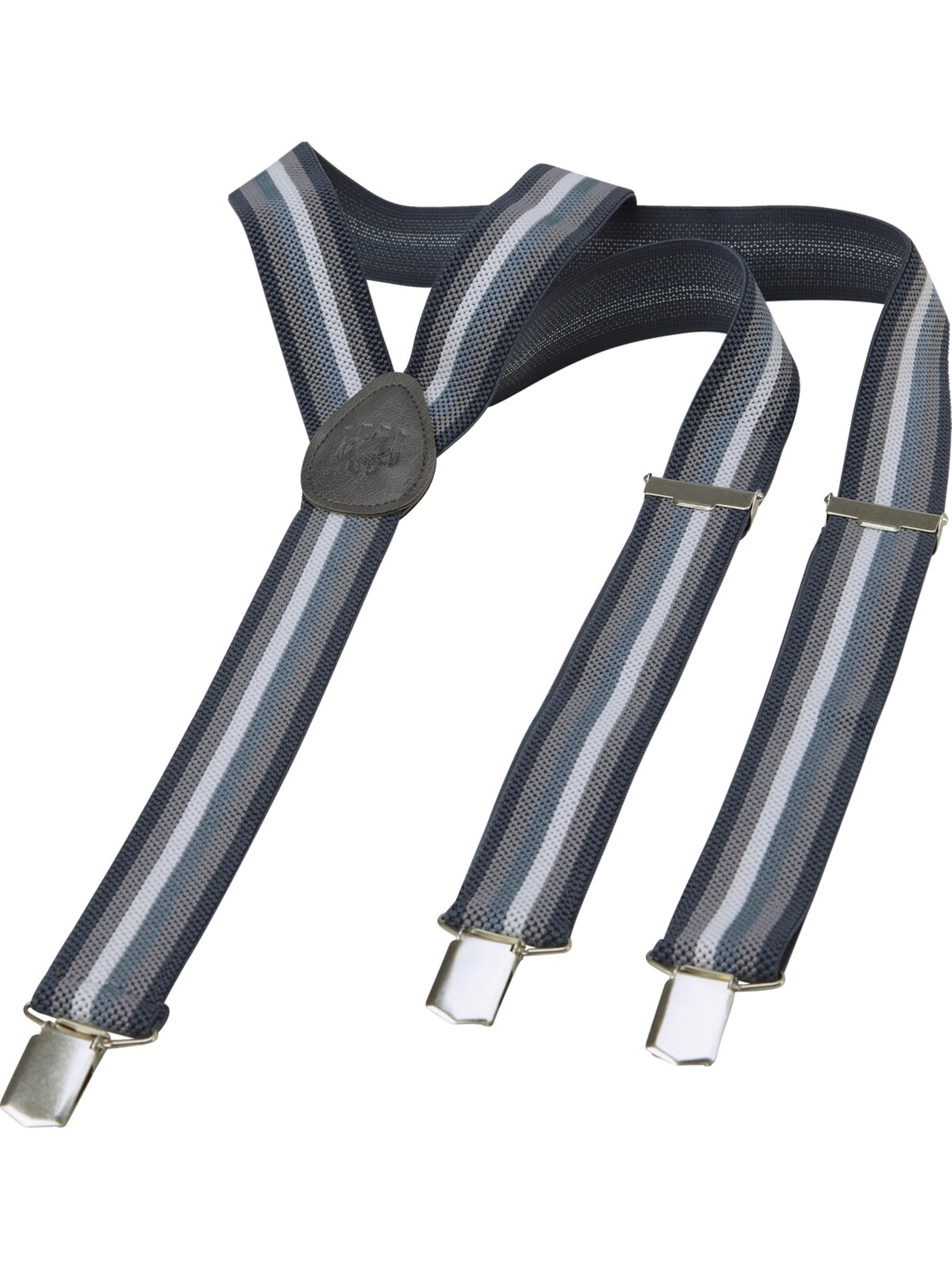 Jan Vanderstorm Suspenders 'Rogild' in Grey: front