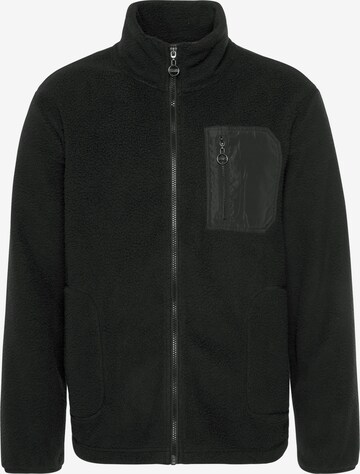 KangaROOS Fleece Jacket in Black: front