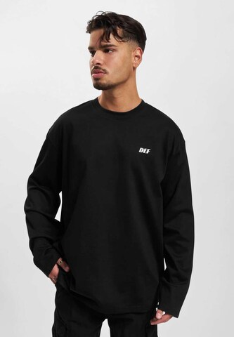 DEF Shirt 'Open' in Zwart: voorkant
