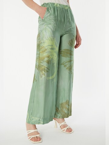 Ana Alcazar Wide leg Broek 'Zegina' in Groen: voorkant