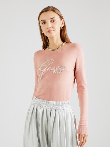 GUESS Trui 'OLIVE' in Roze: voorkant
