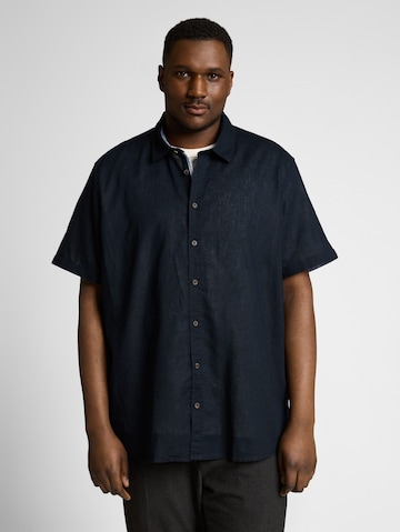 TOM TAILOR Men + Regular fit Button Up Shirt in Blue: front