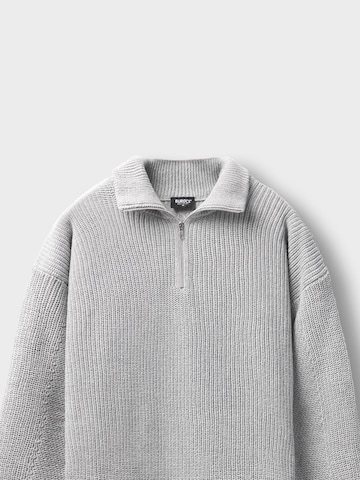 Burocs Sweater 'Knit Half-Zip' in Grey
