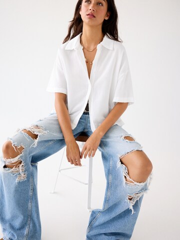 Camicia da donna di Pull&Bear in bianco