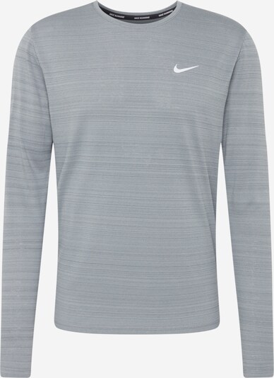NIKE Sportshirt 'Miler' in hellgrau / graumeliert, Produktansicht