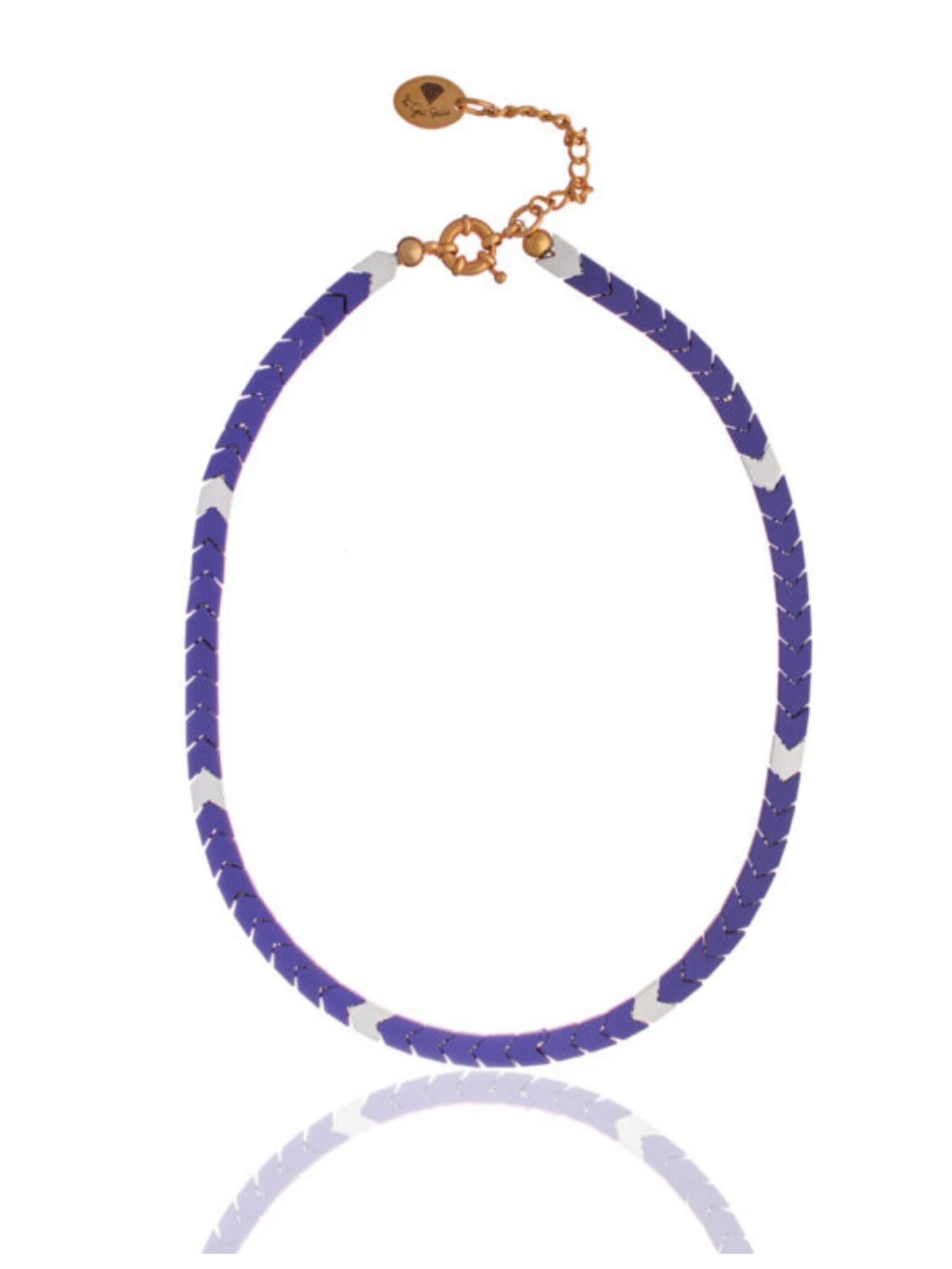 THE GEM STORIES JEWELRY - Cadena 'Purple/White Arrow Hematite Necklace' en lila: frente
