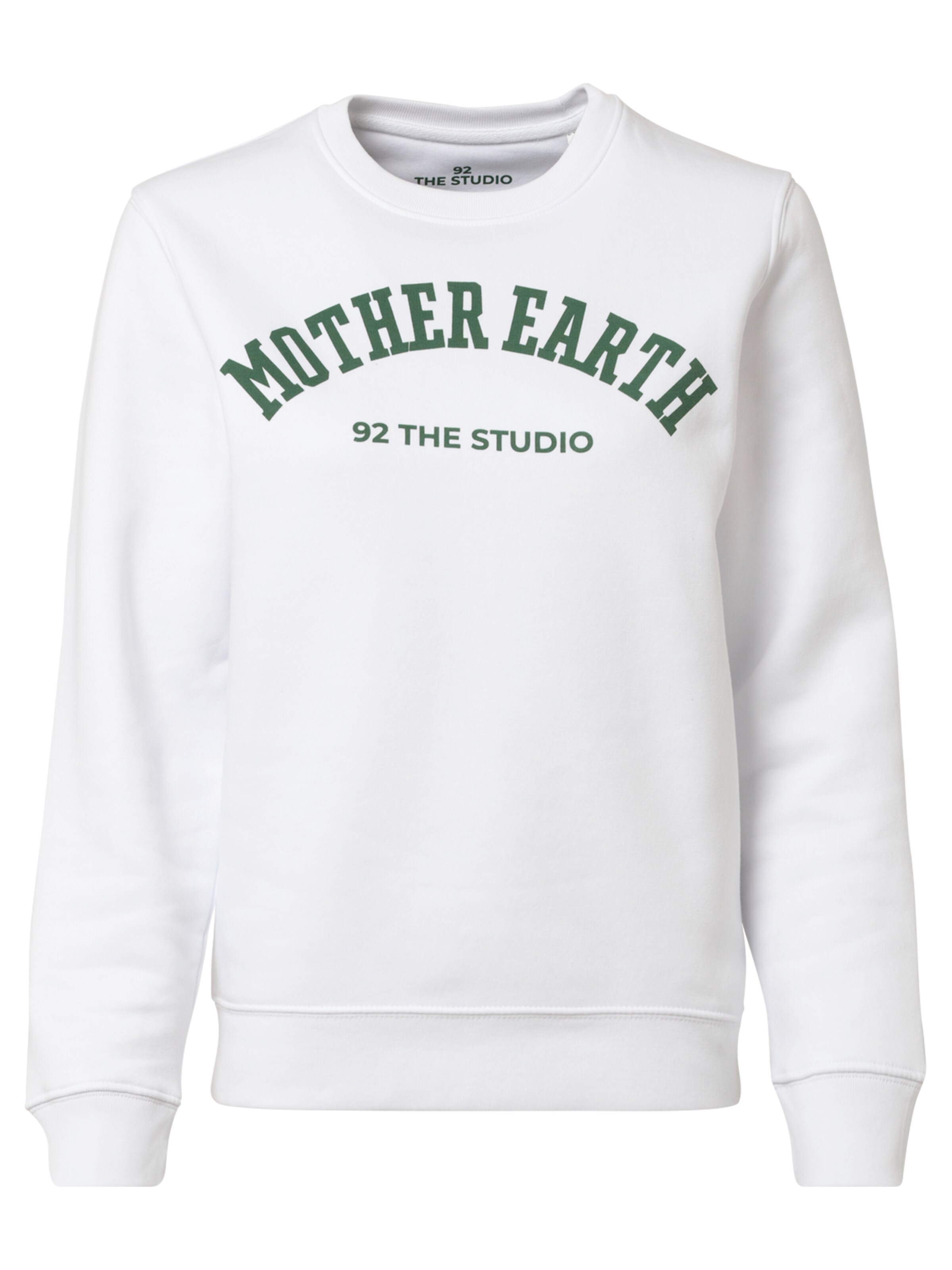 92 The Studio Μπλούζα φούτερ 'Mother Earth' σε λευκό: μπροστά