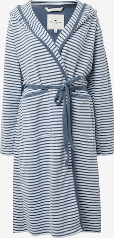 TOM TAILOR Long Bathrobe in Blue: front