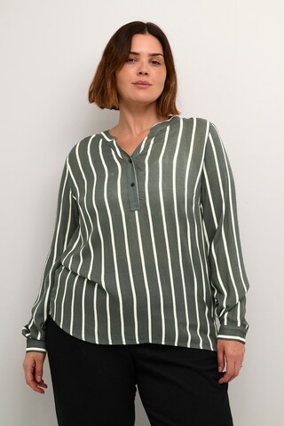 Camicia da donna 'KC Sida' di KAFFE CURVE in verde: frontale