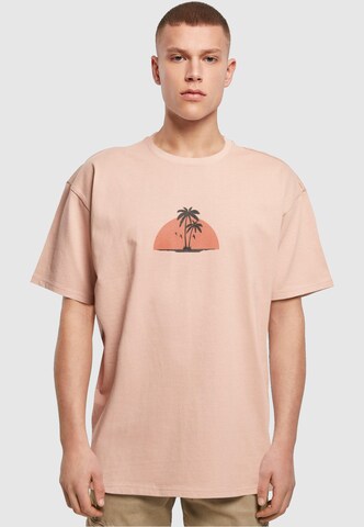 T-Shirt 'Summer - Beach' Merchcode en rose : devant
