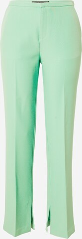 Gina Tricot Regular Pleated Pants 'Jane' in Green: front