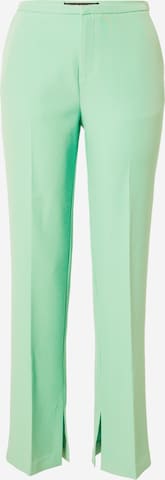 Regular Pantalon à plis 'Jane' Gina Tricot en vert : devant