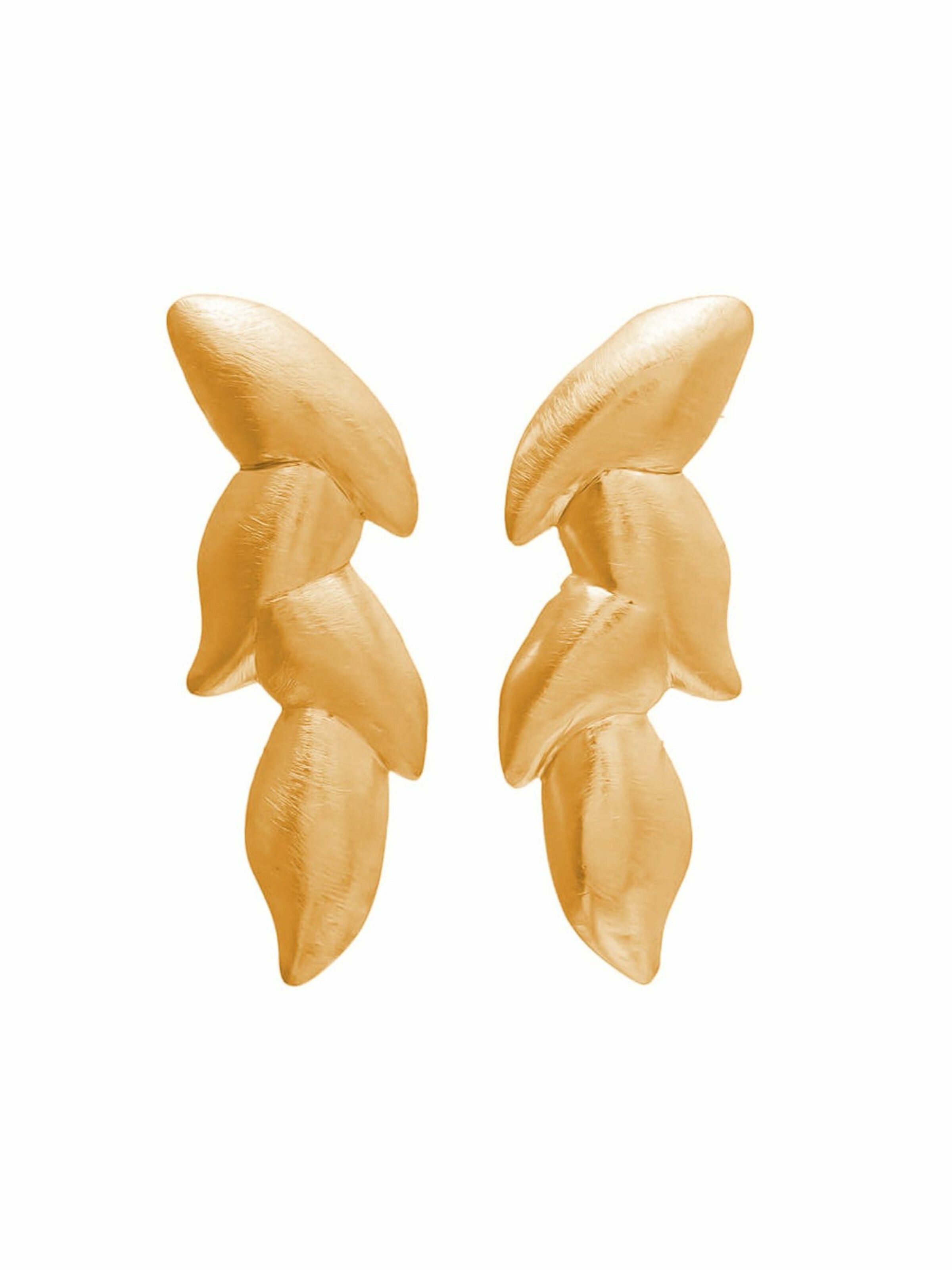 Gemshine Ohrringe 'KASKADE' in Gold: Vorderseite