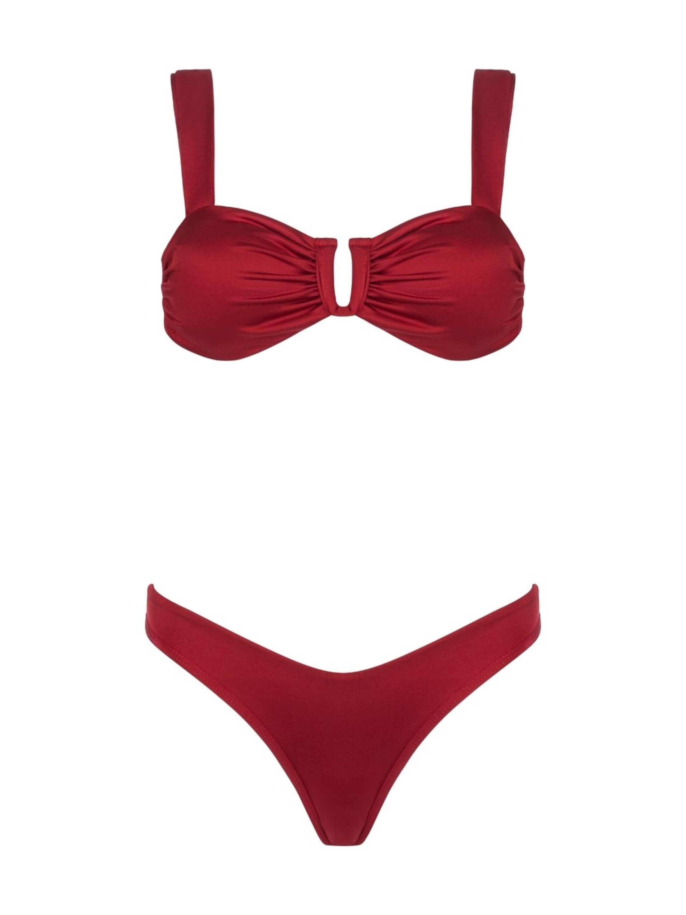 Acuarela Brand Bikini 'Royale U Brazilian Bikini Set' in Rood: voorkant