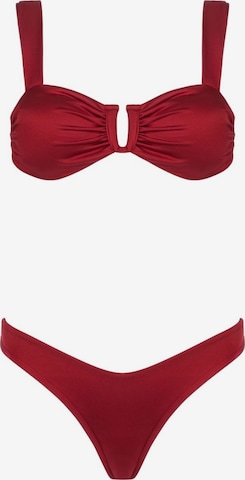 Acuarela Brand Bikini 'Royale U Brazilian Bikini Set' in Rood: voorkant