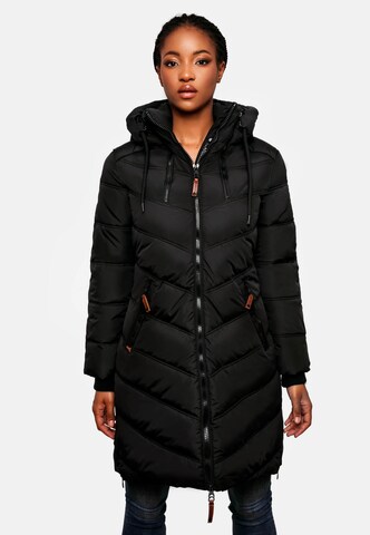 MARIKOO Winter Coat 'Armasa ' in Black: front