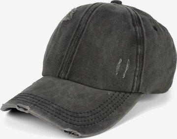 styleBREAKER Cap 'Ponytail Baseball Cap Used Look' in Grey: front