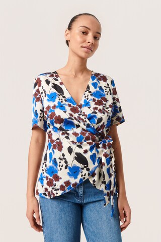 SOAKED IN LUXURY Blouse 'Karven' in Beige: front
