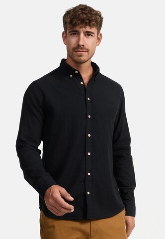 INDICODE JEANS Regular fit Button Up Shirt 'Riverside' in Black: front