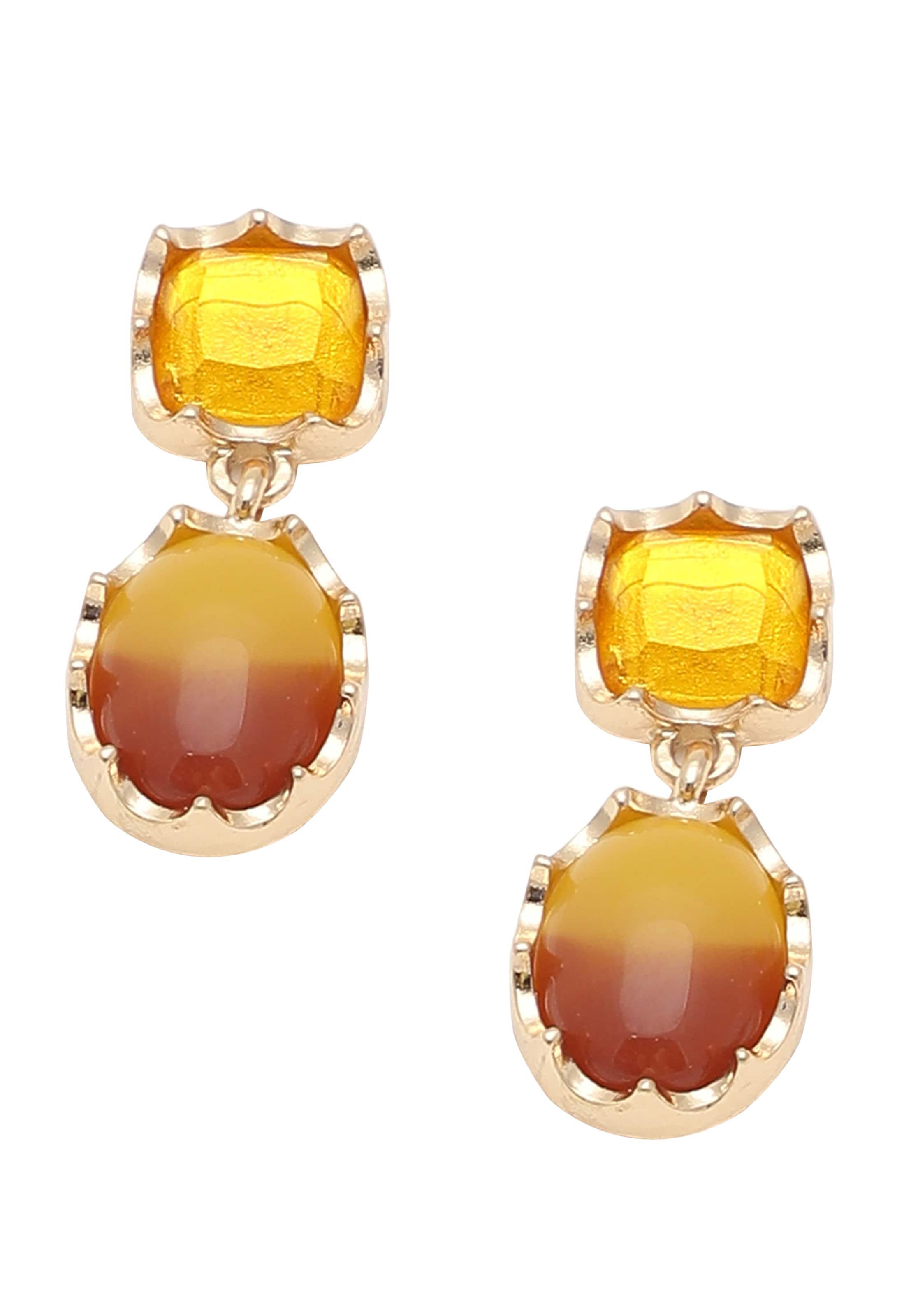 SOHI Náušnice 'Gianna Bc' – žlutá: přední strana