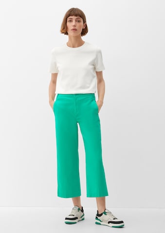 Wide leg Pantaloni di s.Oliver in verde