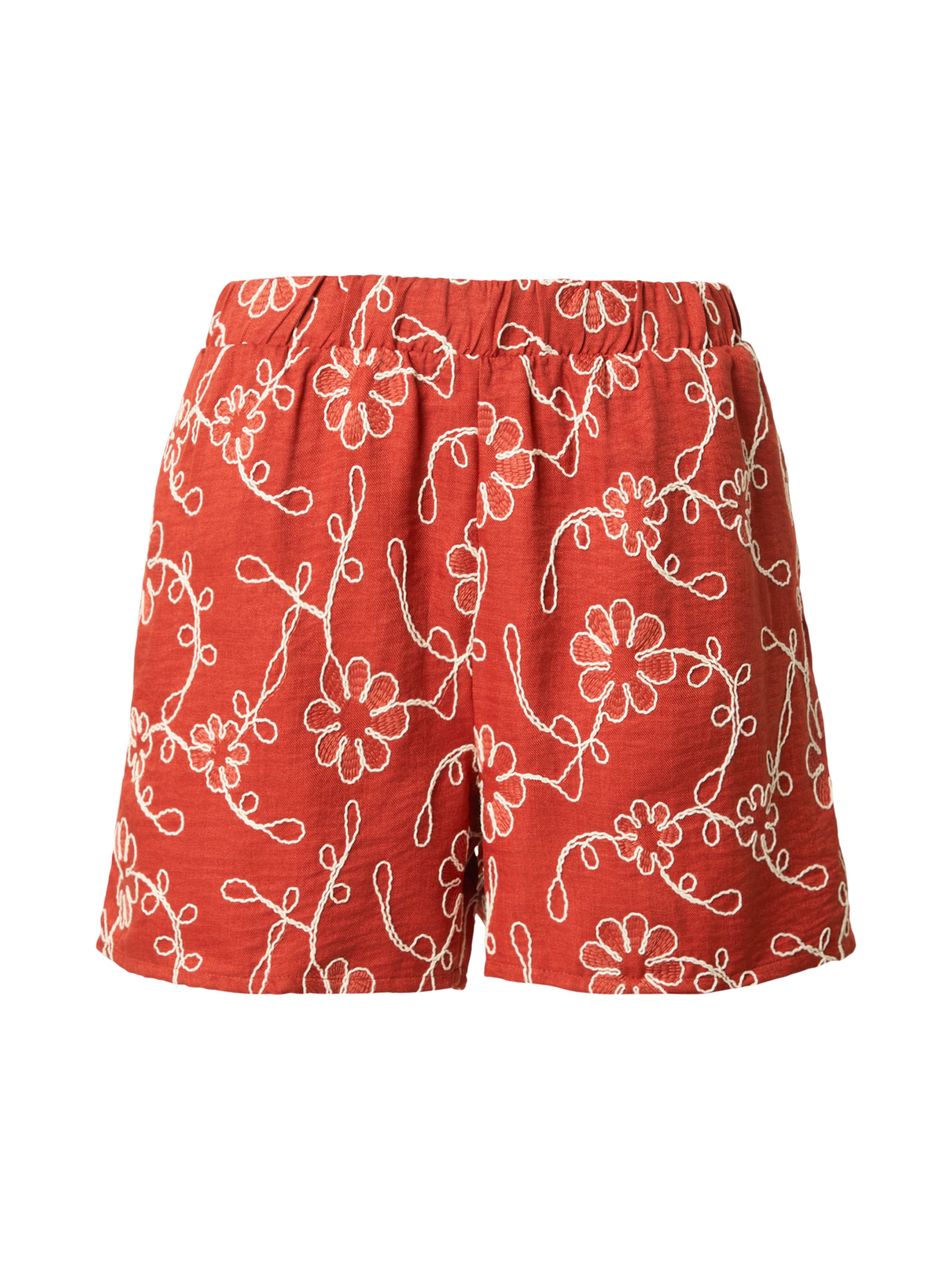 VILA Loose fit Pants 'VIBAILA' in Red: front